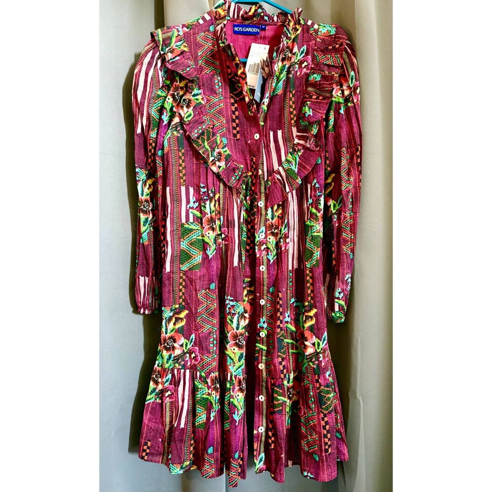Ro's Garden Ruffle Floral Long Sleeve Dress